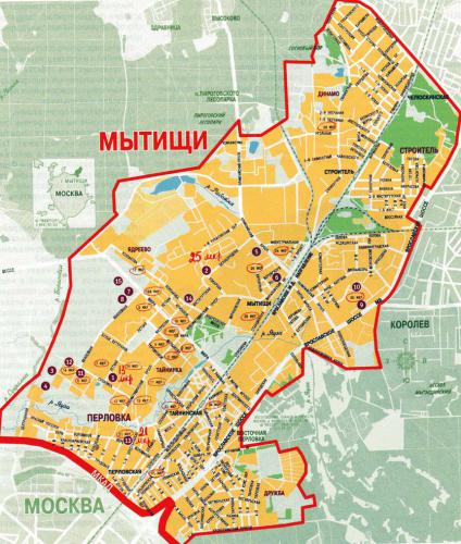 Карта застройки мытищи